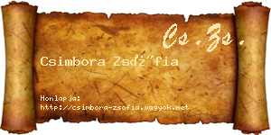 Csimbora Zsófia névjegykártya